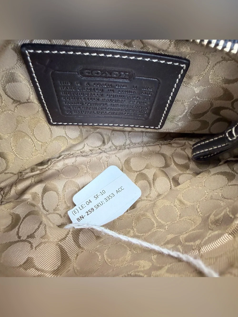 Vtg  Coach Leatherware Est. 1941 Mini Baguette Purse  Hand Bag Black